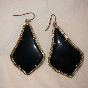 Kendra Scott black & gold dangle earrings